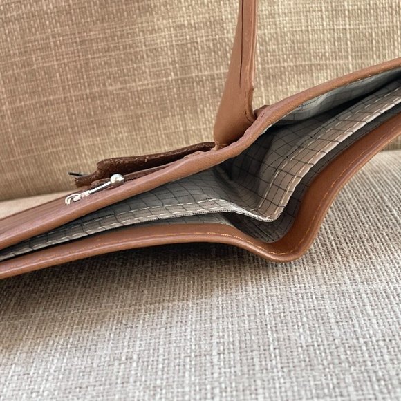 Men Wallet Billfold Handmade Genuine Leather Bifold Card Holder W/ Snap - Picture 9 of 11